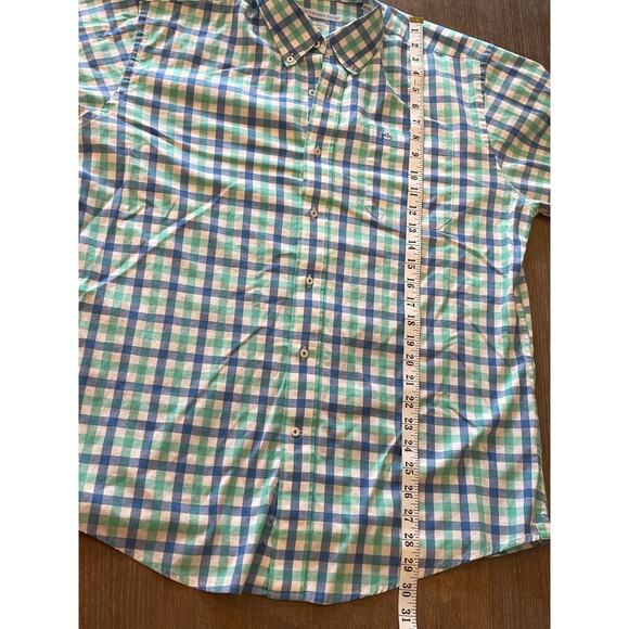 SOUTHERN TIDE Classic Fit Blue/Green Plaid Button Down Shirt Men's size L - Picture 10 of 10